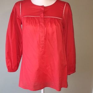 Pretty Coral Ann Taylor Loft XS Spring Blouse